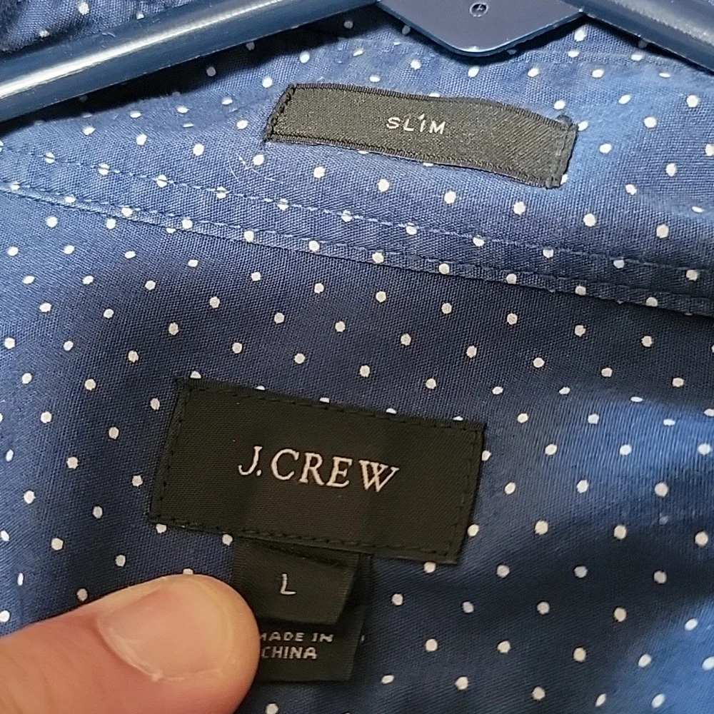 J. CREW Dots Buttondown